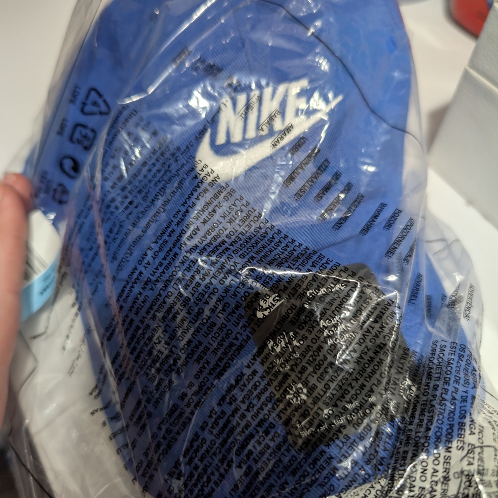 Nike Royal Blue Hat with White Logo Adult Medium Large Brand New In Package